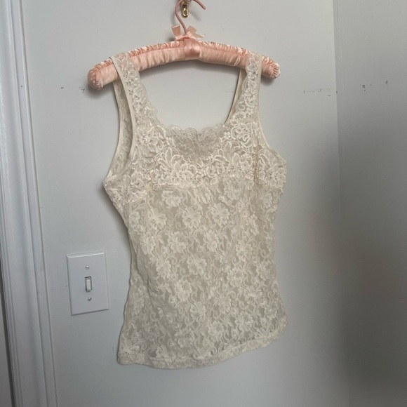 Vintage Lace Cream Top coquette fairy cottagecore L - Picture 3 of 4
